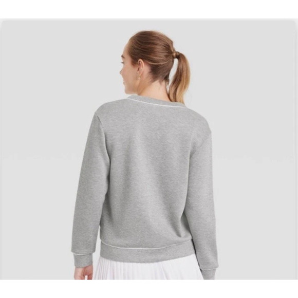 NWT Piped Button-Up Cardigan - All In Motion Gray Small - Picture 2 of 9